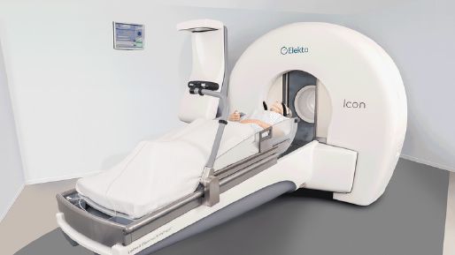 Leksell Gamma Knife Icon with a patient on the table